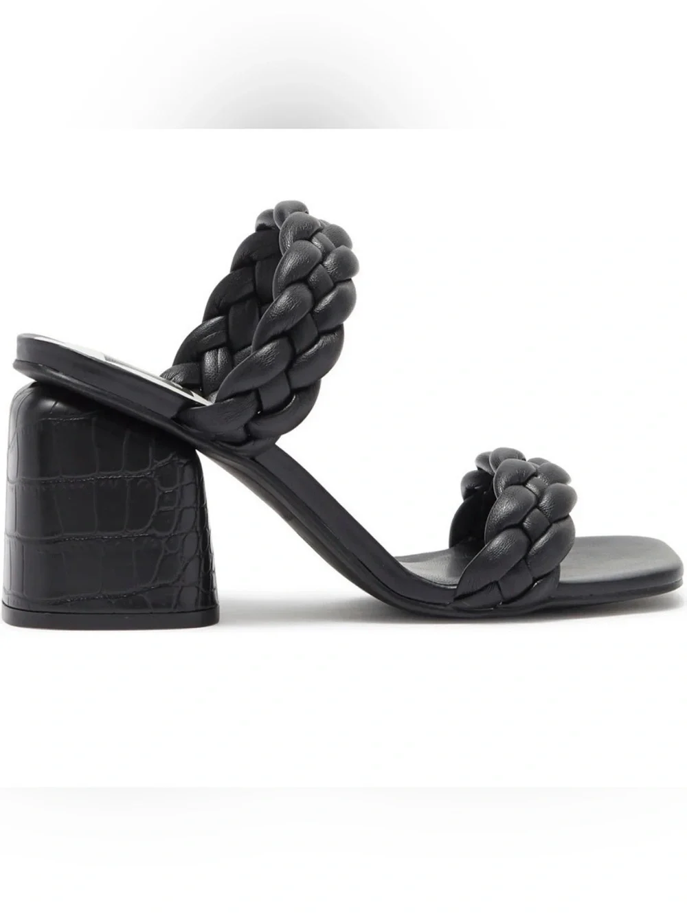 Dolce Vita Paily Black Stella Braided Slip-on Sandals